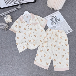 Bộ pijama chất vải lụa mango mềm mịn mát co giãn nhẹ không nhăn không phai quần lửng áo cộc freesize 40 đến 60kg