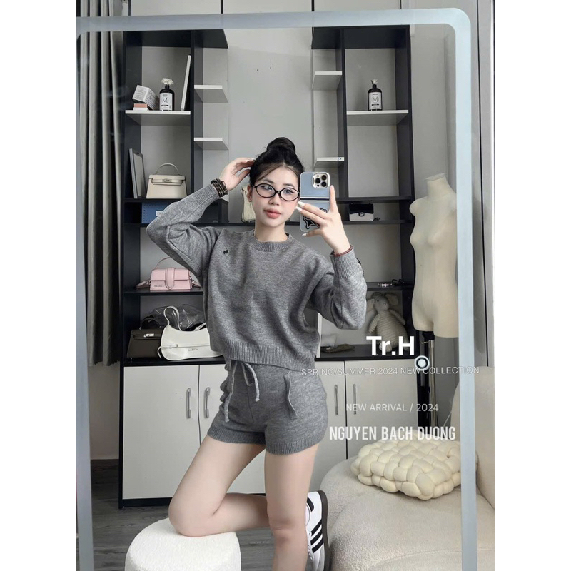 Set Len Dài Tay Thêu Ngựa QC L1