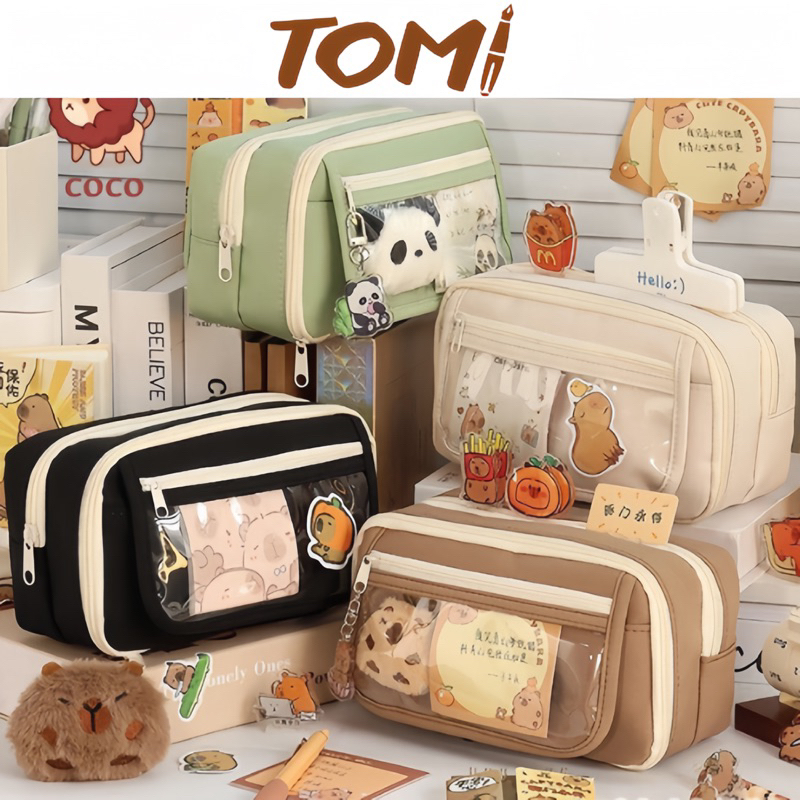 Túi Đựng Bút Vải Cỡ Lớn Đựng Dụng Cụ Học Sinh TOMI 284