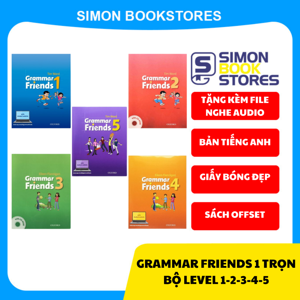 Sách - Grammar Friends Level 1, 2, 3, 4, 5