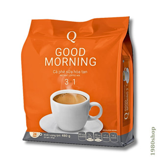 Cà phê sữa Good Morning Trần Quang 480g cafe mix 3 in 1 (bịch 24 gói * 20g)