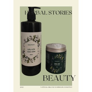 Combo Dầu gội và Dầu xả thảo dược Herbal Stories - Nuôi Dưỡng, Kích Thích Mọc Tóc, Phục Hồi Hư Tổn