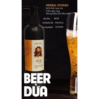 [Herbal Stories] Combo Dầu gội và Dầu xả beer dừa