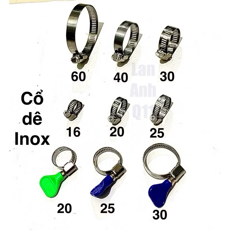 Đai Xiết Inox- Đai Xiết Tay Size Từ 16 đến 60.
