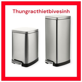 THÙNG RÁC ĐẠP CHÂN INOX HÌNH VUÔNG 12L-20L-30L