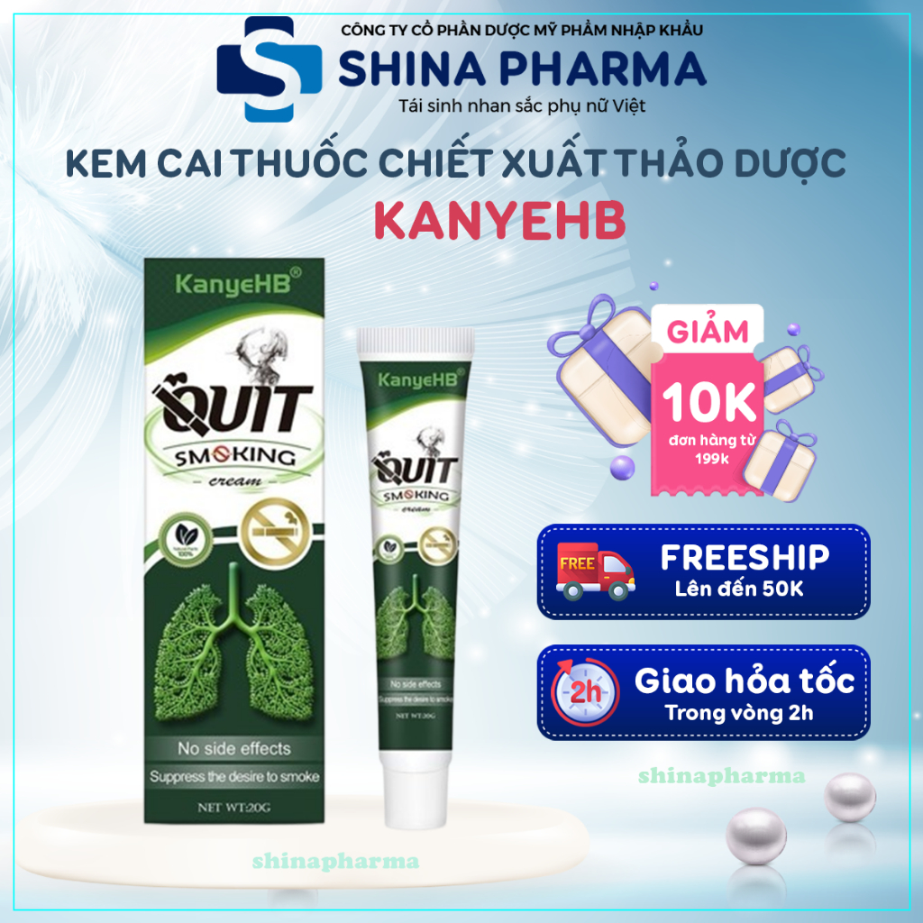 Kem Thảo Dược Cai Thuốc KanyeHB Quit Smoking Cream - Kem Bôi Cai Thuốc Quit Smoking KanyeHB
