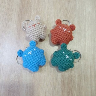 Móc khóa gấu mini handmade bằng len
