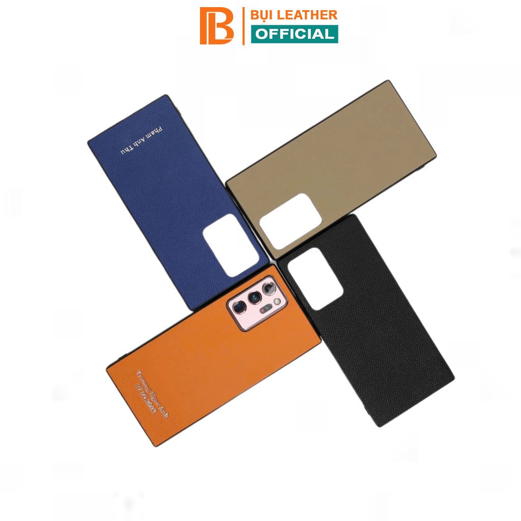 Ốp lưng Samsung thủ công da epsom cao cấp Bụi Leather- màu đơn sắc- viền TPU chống sốc