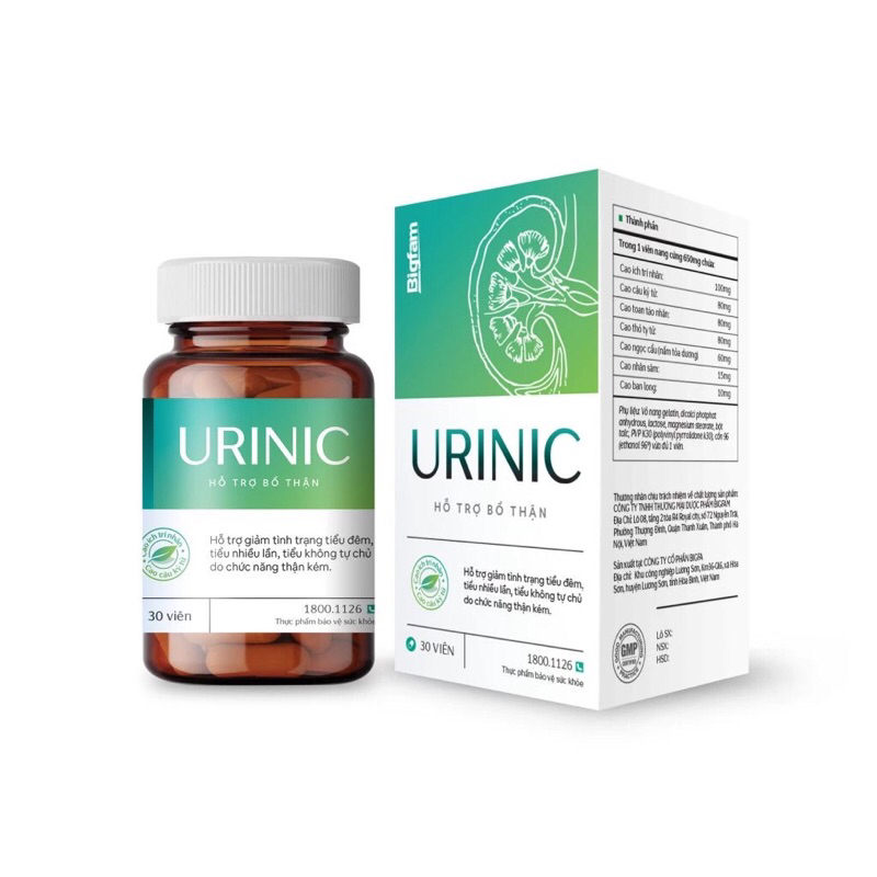 [ Mua 6 tặng 1] viên uống URINIC dùng được cho nam và nữ hỗ trợ giảm tiểu đêm,tiểu buốt,tiểu nhiều lần do thận yếu