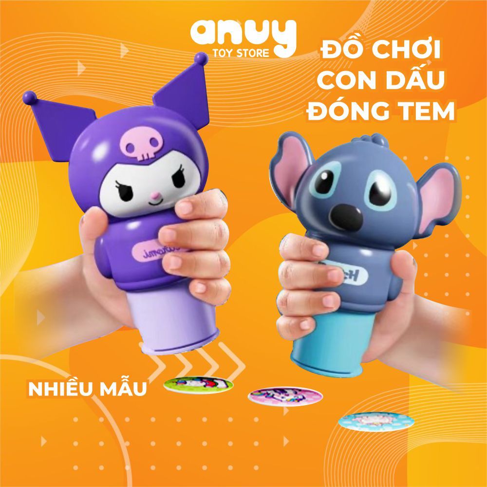 Con dấu sticker đồ chơi đóng dấu hình dán cho bé Kuromi Khủng long