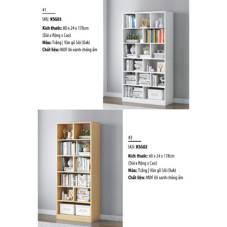 [Giao lắp hoàn thiện] Kệ Tủ Gỗ, Giá Sách Đứng Để Sàn Nhiều Mẫu Đơn Giản, Bán Chạy Tại SIB Decor