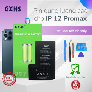 Pin GXHS chính hãng cho IP 12 Pro Max dung lượng cao và chuẩn 4560mAh, tặng kèm bộ vít tháo lắp và seal dán pin