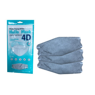 Khẩu trang y tế Hello Mask 4D Chính Hãng Không Bí Thở, Không Lem Son Môi, Ngăn Ngừa Khói Bụi, Vi Khuẩn