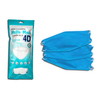 Khẩu trang y tế Hello Mask 4D Chính Hãng Không Bí Thở, Không Lem Son Môi, Ngăn Ngừa Khói Bụi, Vi Khuẩn