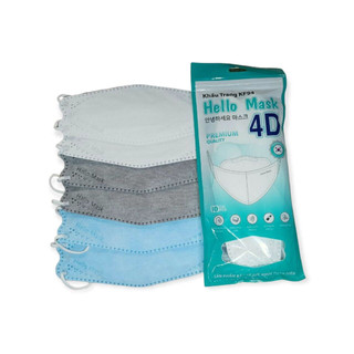 Khẩu trang y tế Hello Mask 4D Chính Hãng Không Bí Thở, Không Lem Son Môi, Ngăn Ngừa Khói Bụi, Vi Khuẩn