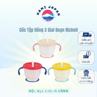 Cốc Tập Uống 3 Giai Đoạn Richell Nhật Bản 150ml Cho Bé Chính Hãng