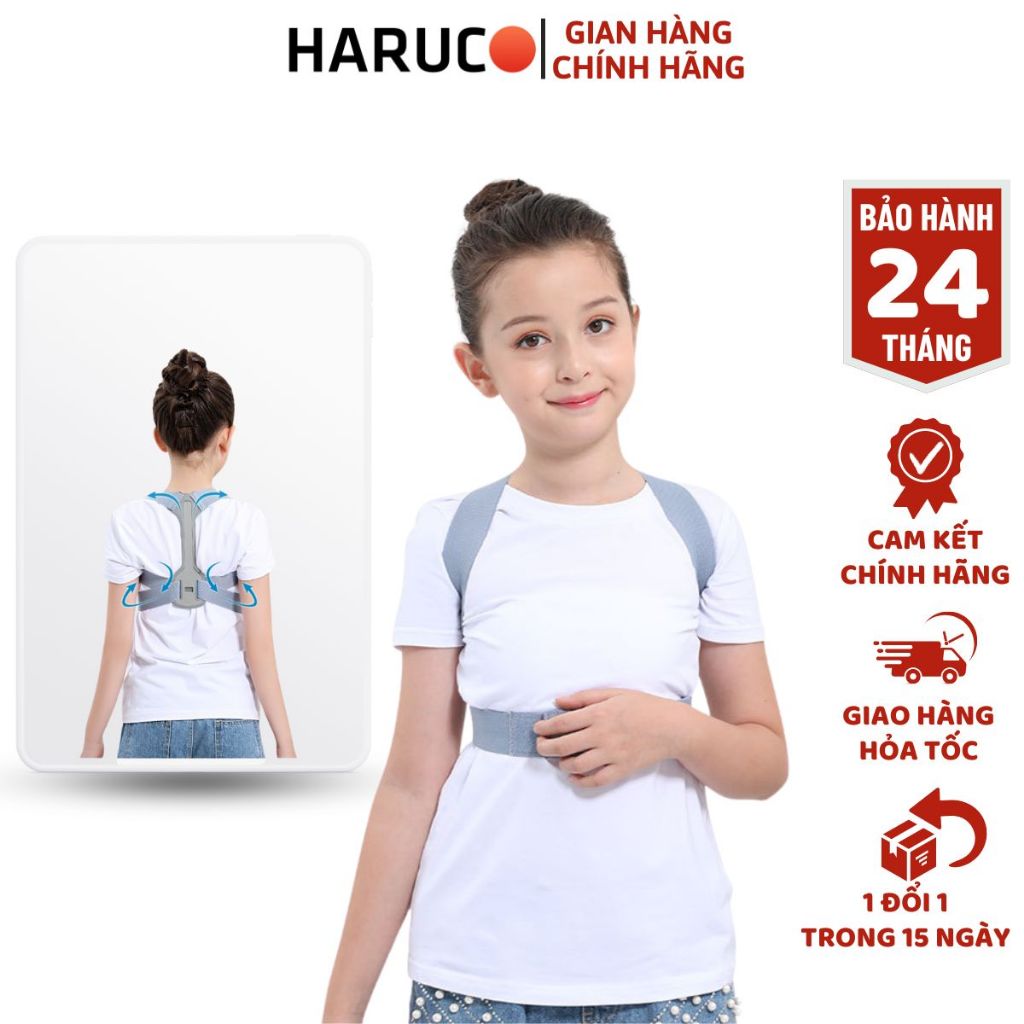 Đai Chống Gù Lưng Trẻ Em Cao Cấp Haruco Điều Chỉnh Tư Thế Khi Ngôi Học, Viết Bài Có Nẹp Hỗ Trợ