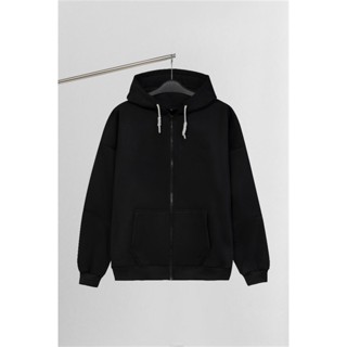 Áo Khoác Hoodie Zip Nam Nữ Local Brand Neogen ND01 Nỉ Lông Cáo Mũ To Màu Đen Trơn, Form Unisex Basic
