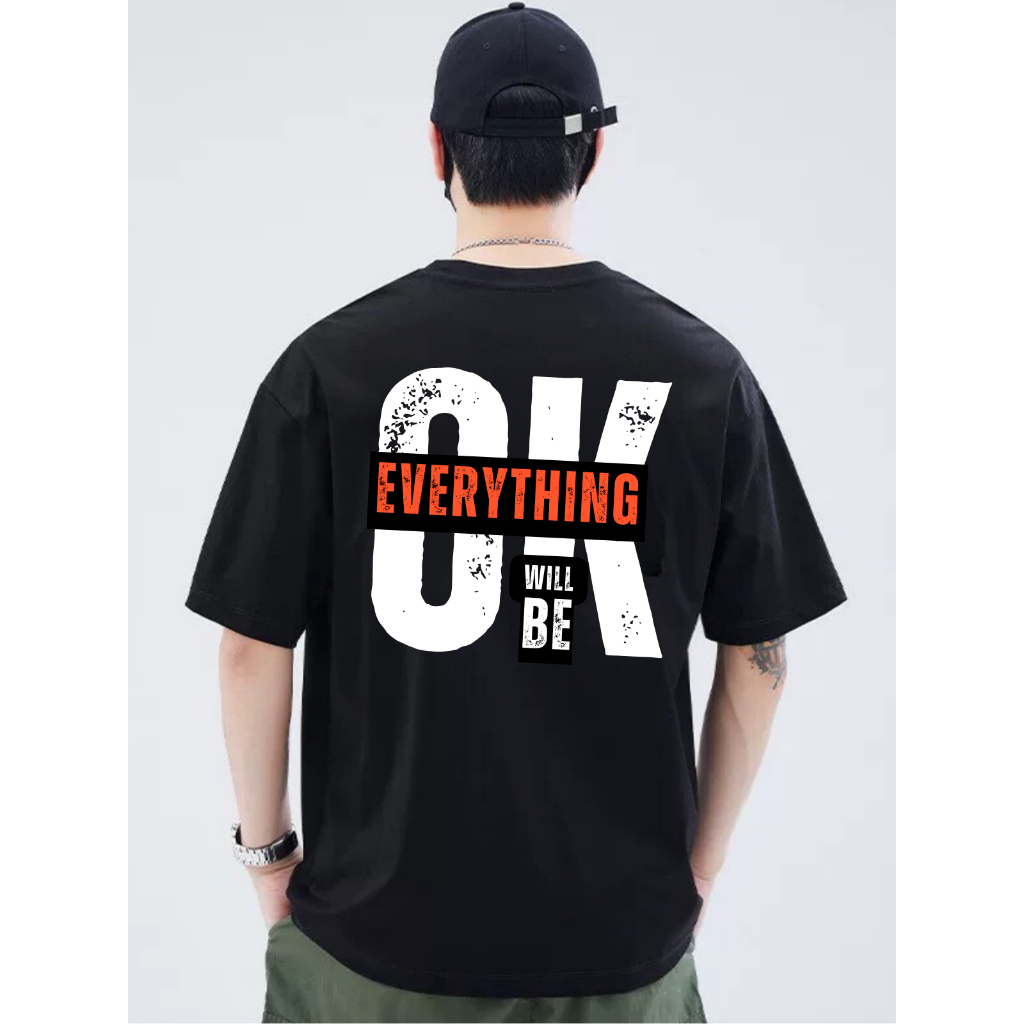 Áo thun unisex UX30-0832 Everything will be OK dáng oversized WETEE