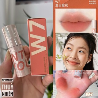 Son Into You vỏ bóng - Son kem lì mịn môi #W7 - Cam Nude