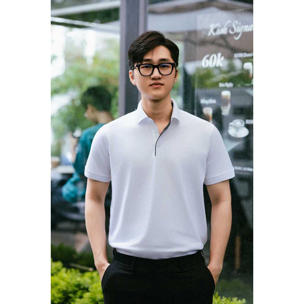 Áo polo cổ đức của thương hiệu uy tín cho nam - Menswear của DH Store Cotton thông thường hàn quốc