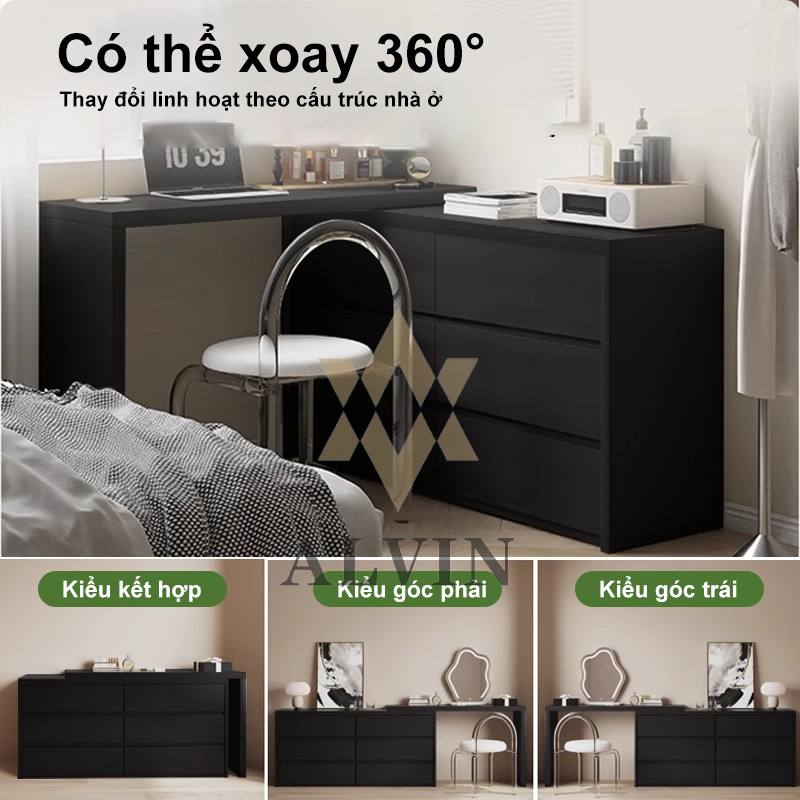 ALVIN bàn trang điểm bàn phấn bàn trang điển đơn giản kèm tủ để đồ tủ lưu trữ tủ đầu giường | BigBuy360 - bigbuy360.vn