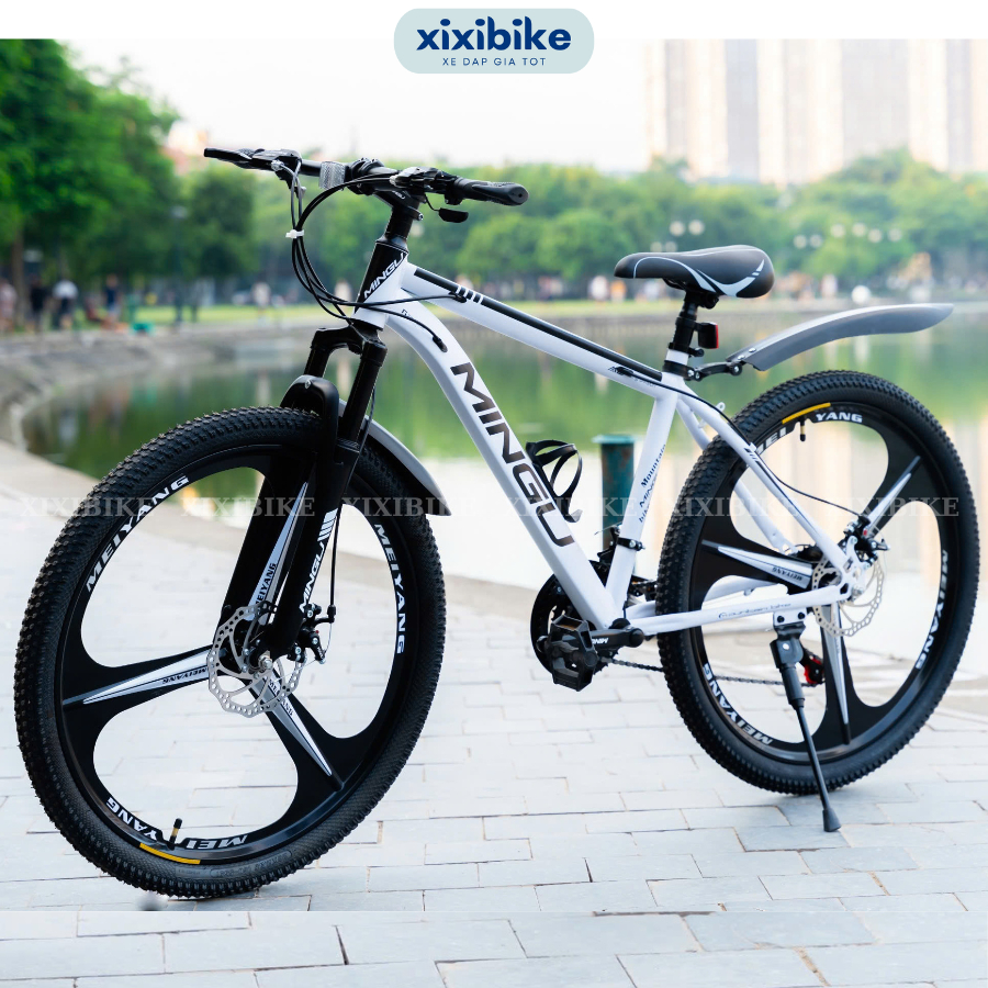 Xe đạp thể thao 26inch MINGU XIXIBIKE - Phiên bản có phuộc giảm sóc trước - Tặng bộ quà tặng phụ kiện xe đầy đủ