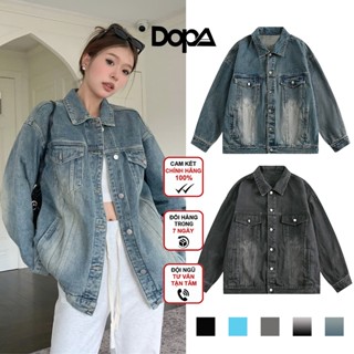  Áo Khoác Jean Bò Nam Nữ Form Rộng Unisex Wash Màu Retro Avocado Áo Khoác Bò Xanh Nhạt Chất Jean Dày Dặn 