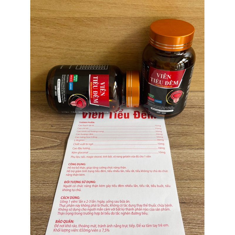 VIÊN UỐNG GIẢM TIỂU ĐÊM. TIỂU RẮT, TIỂU NHIỀU LẦN KHÔNG TỰ CHỦ. LỌ 30 VIÊN