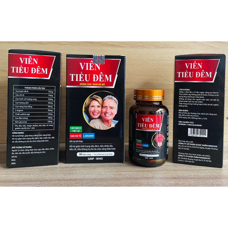 VIÊN UỐNG GIẢM TIỂU ĐÊM. TIỂU RẮT, TIỂU NHIỀU LẦN KHÔNG TỰ CHỦ. LỌ 30 VIÊN