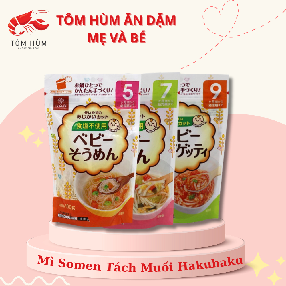 Mì Somen tách muối Hakubaku/Ryohin 100g Cho Bé Ăn Dặm - Mì Mennosato