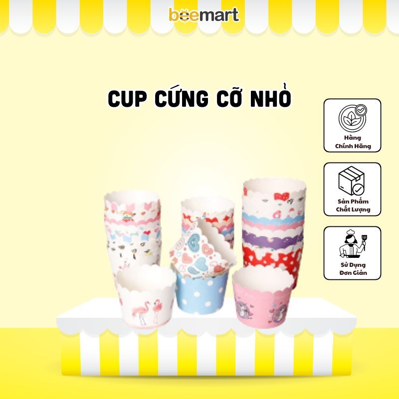 Cup Cứng Cỡ Nhỏ 50 chiếc - Dùng làm bánh cupcake
