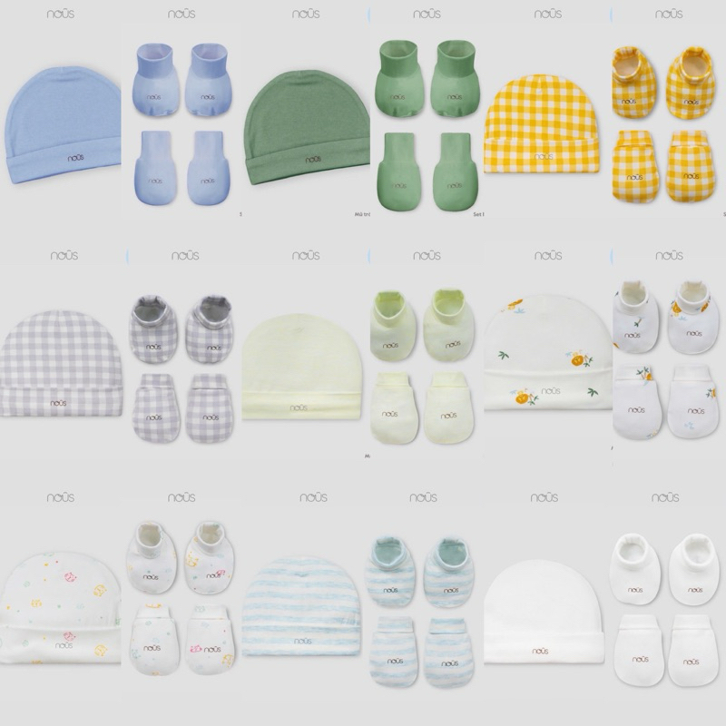 (Nhùn nhùn) Set Mũ/ Bao tay chân Nous mẫu mới