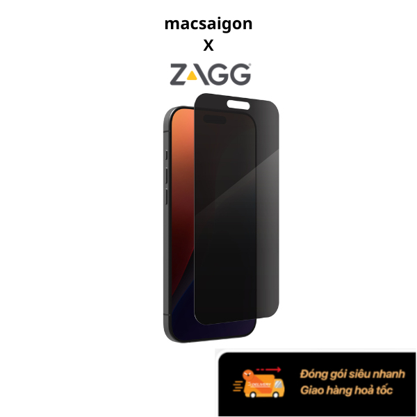 Dán màn hình iPone 16 Series ZAGG Glass Elite Edge Privacy AM