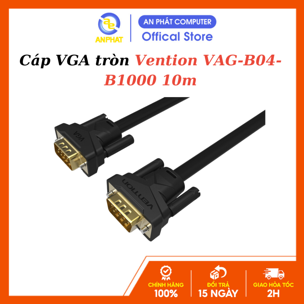 Cáp VGA tròn Vention VAG-B04-B1000 10m