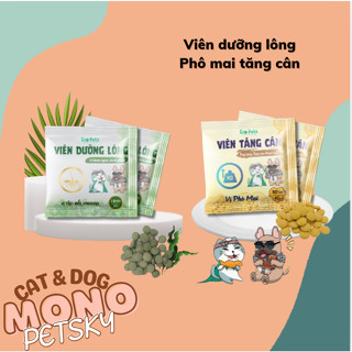  Viên phô mai tăng cân đẹp lông dành cho chó mèo Ecopets gói 10 viên 