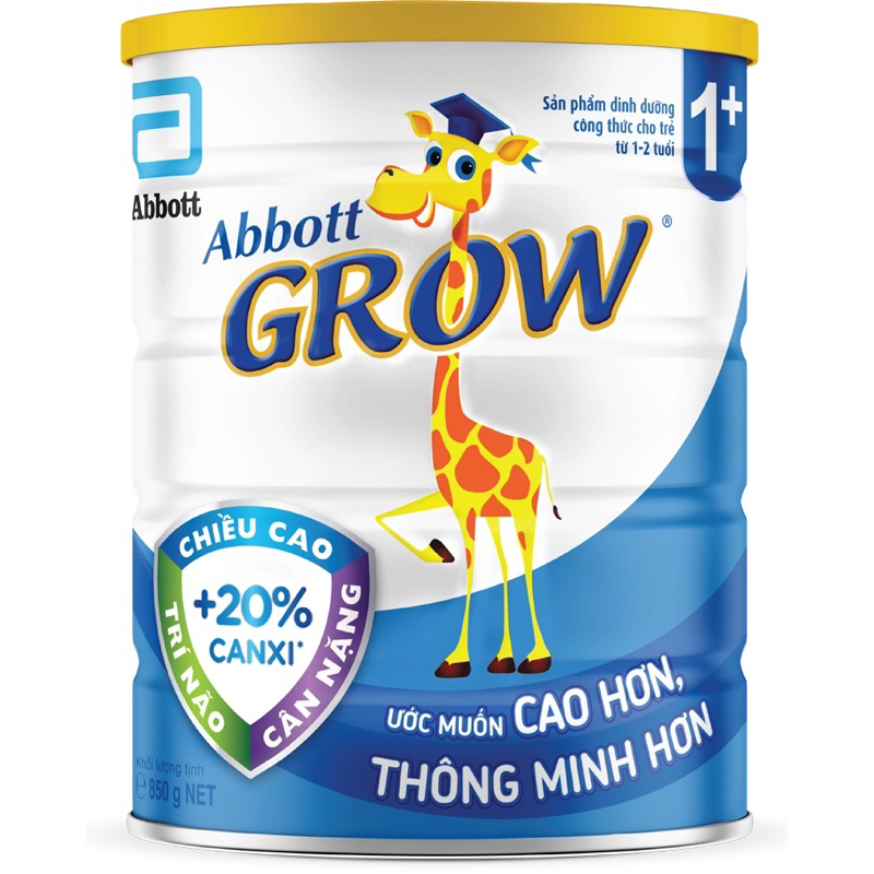 (Date 2027) Sữa bột Abbott Grow 1+ 850g (1-2 tuổi)