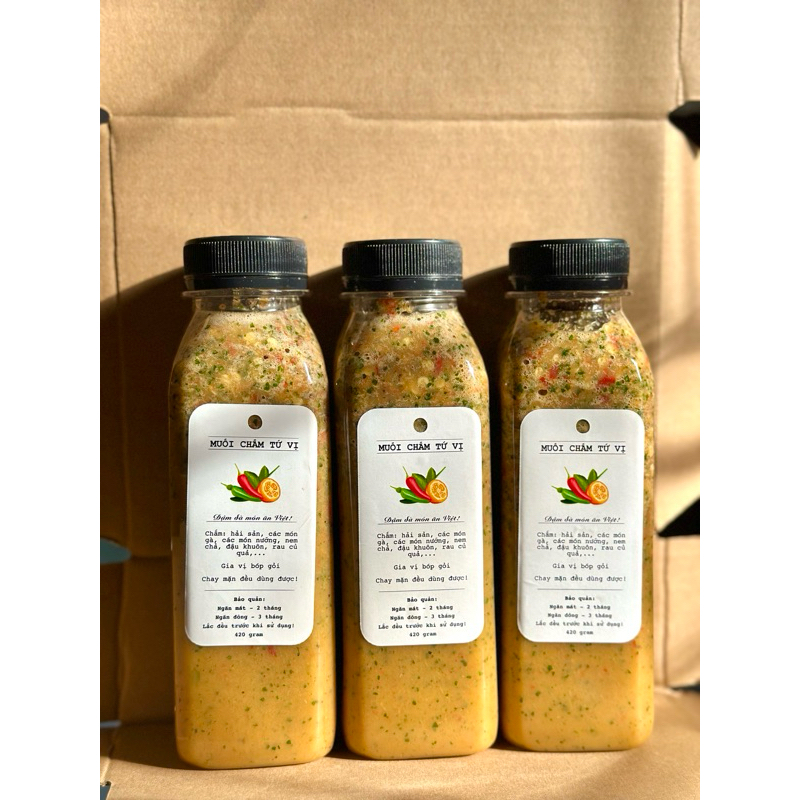 Set 3 chai muối chấm tứ vị