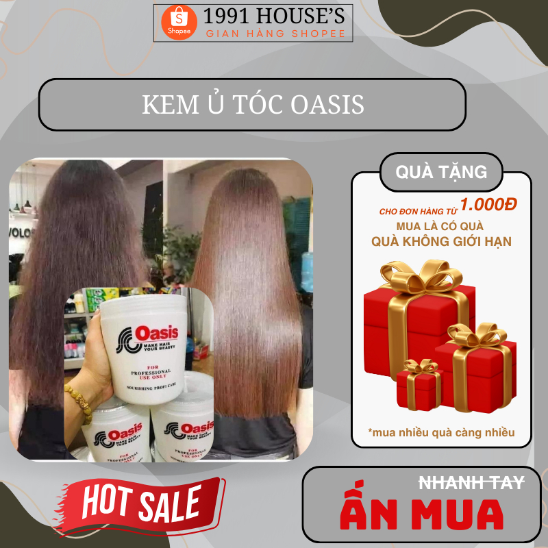 Kem Ủ Tóc OASIS 500ML  Ủ Tóc, Dầu Xả, Dầu Ủ Dưỡng Tóc Hấp Tóc Phục Hồi Hư Tổn