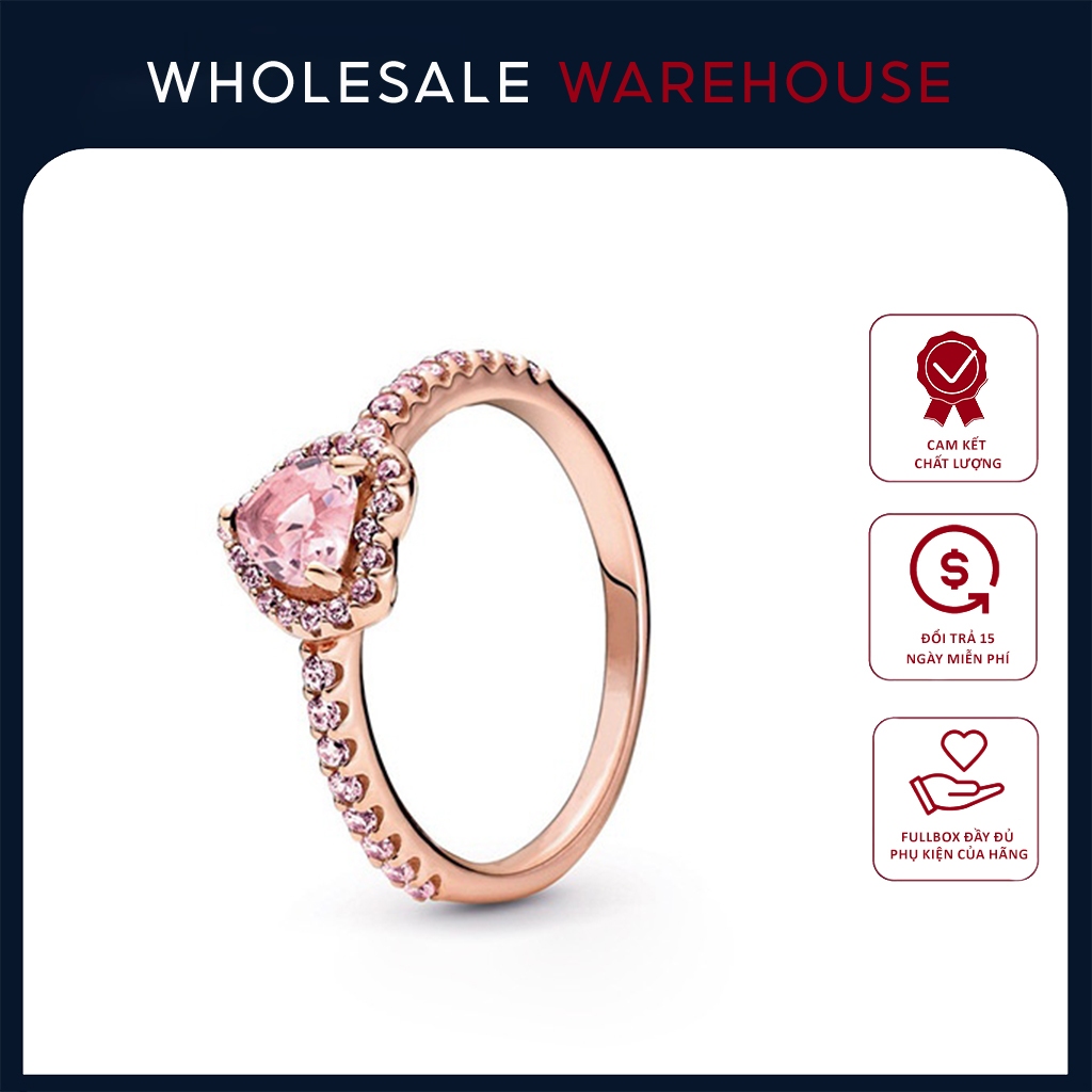 Nhẫn Pan Sparkling Elevated Heart Ring 8042 -Nhẫn bạc S925