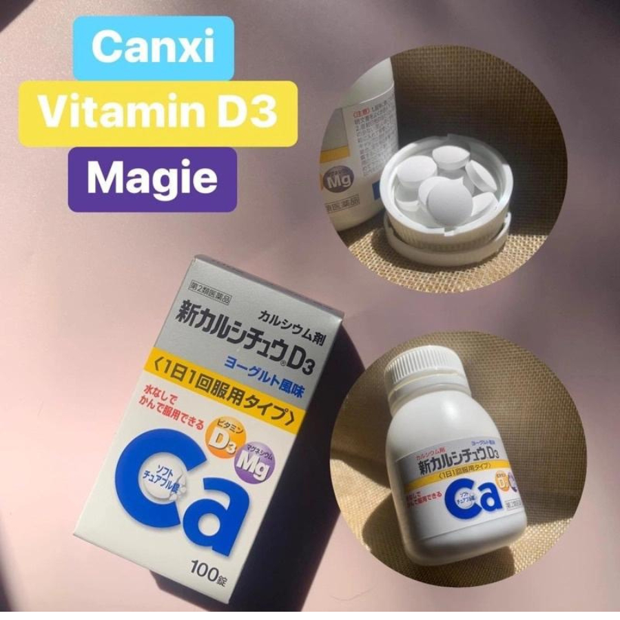 Viên uống bổ sung Canxi D3 Magie Takeda hộp 100 viên - Nội địa Nhật