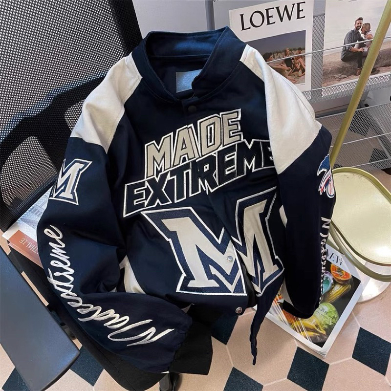 Áo khoác bomber cổ đứng phong cách hiphop cho nam và nữ