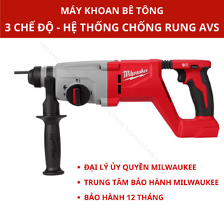  Máy khoan đục bê tông 3 chế độ Milwaukee M18 BLHACD26 lực đập mạnh mẽ hệ thống chống rung AVS 