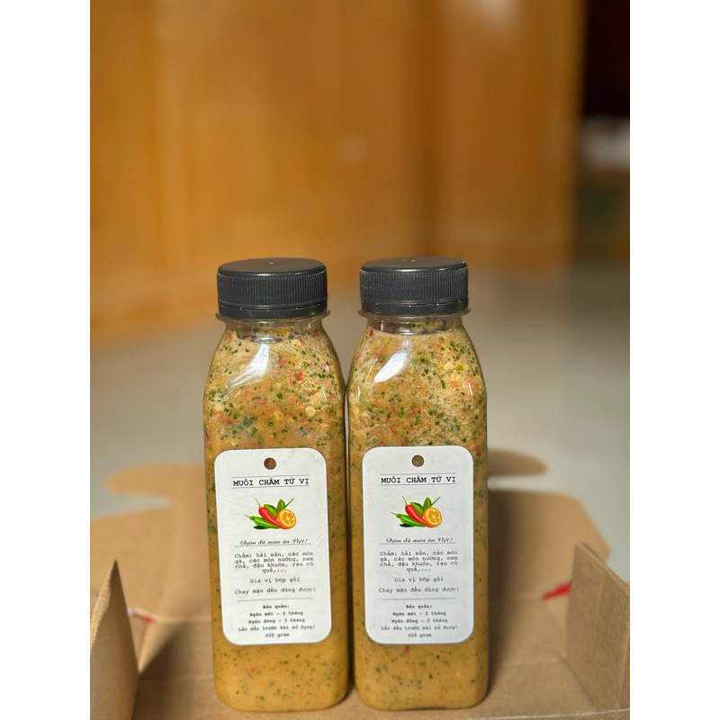 Muối chấm tứ vị ( Chay mặn đều dùng được. Combo 2 chai)
