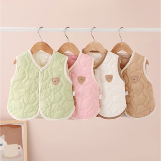 Áo khoác Gile phao trần bông cho bé trai bé gái hàng Quảng Châu GILE06