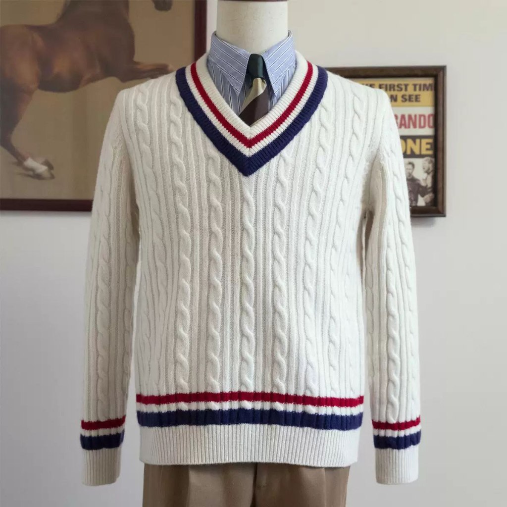  Áo Cable-Knit Len Dệt Kim Lông Cừu - Local Brand Revvour 