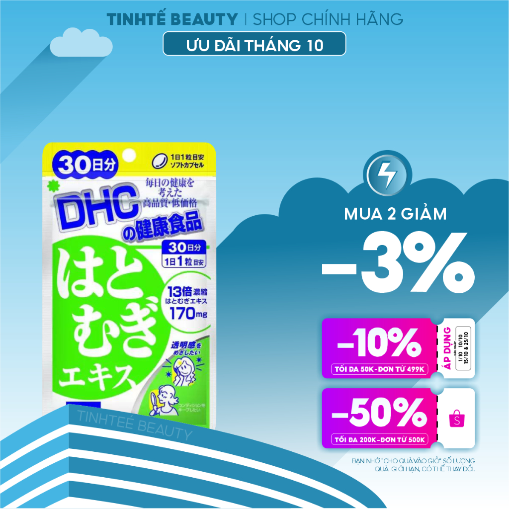 Viên uống Trắng da DHC Nhật Bản Adlay Extract 30 Ngày (30 viên)