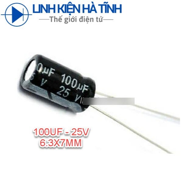 100 con tụ hóa 100UF 25V 6.3x7mm-BC4