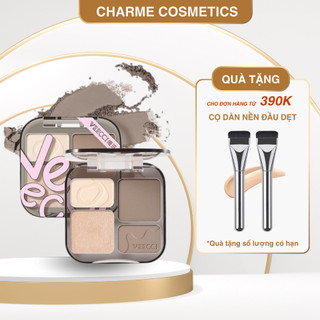 Bảng Phấn Tạo Khối VEECCI Hightlight Bắt Sáng Tự Nhiên Tích Hợp Má Hồng Lâu Trôi Chống Nước 9g