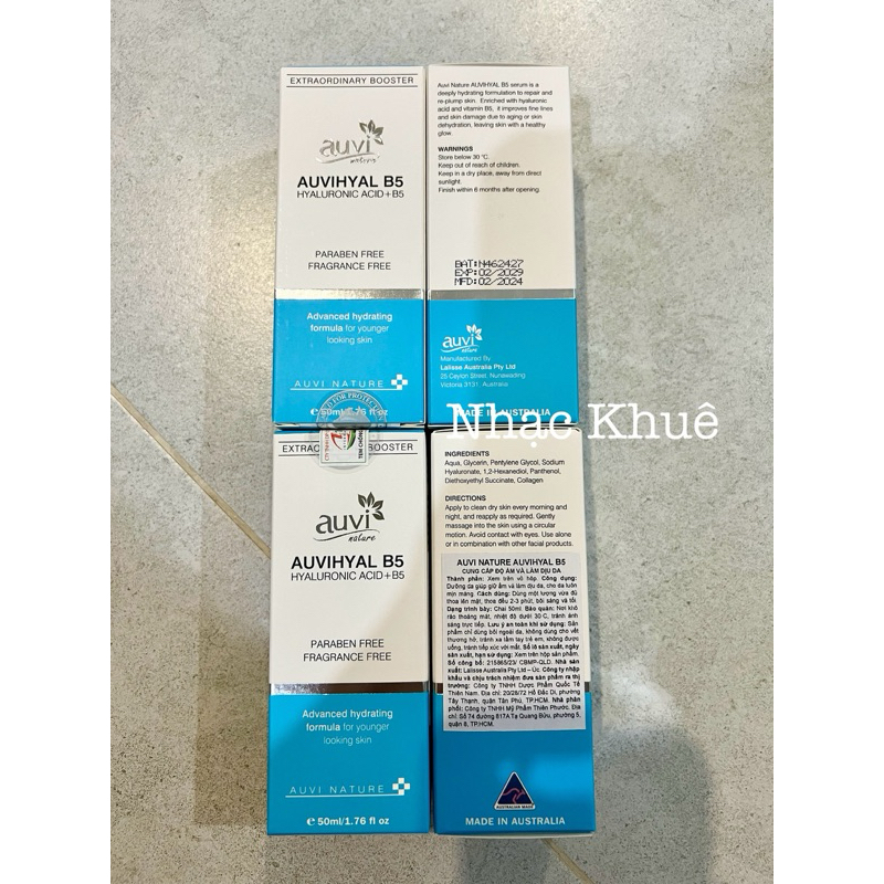 [Chính hãng] Serum dưỡng ẩm phục hồi AUVI NATURE AUVIHYAL B5 50ml